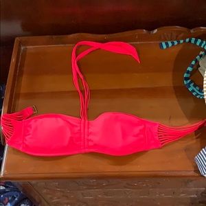 Bathing suit top hot pink